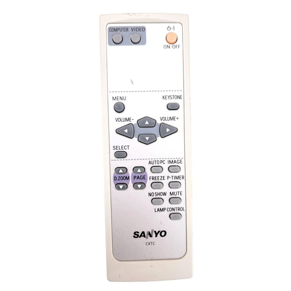 Sanyo CXTC Projector Remote Control Tested Works OEM Genuine Original Silver